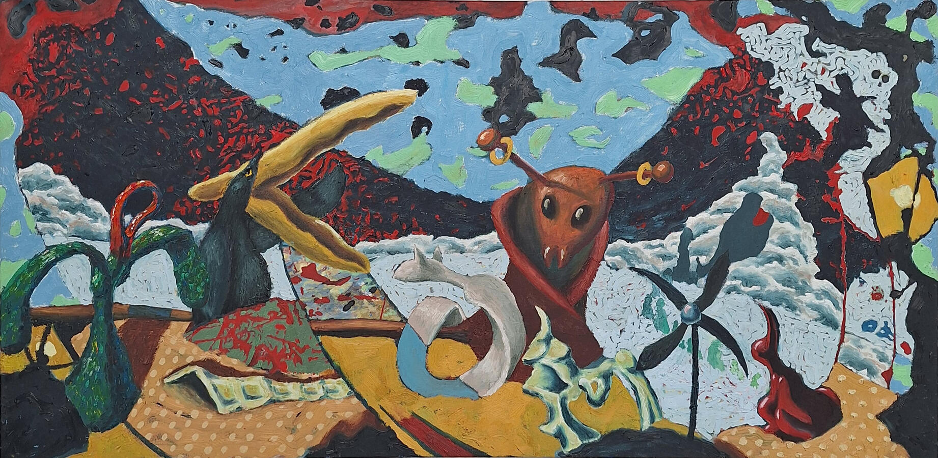 Viva La..., 75x150cm, Öl auf Leinwand