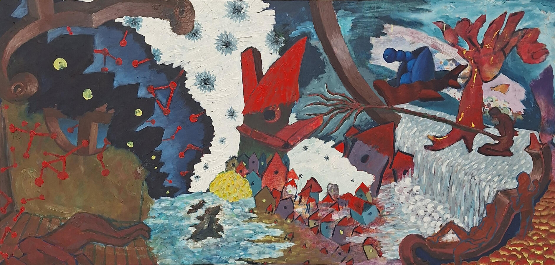 Good Night, 75x150cm, Öl auf Leiwand