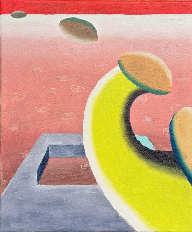 Stoff II (Tryptichon 1), 30x25cm, Öl auf Leinwand