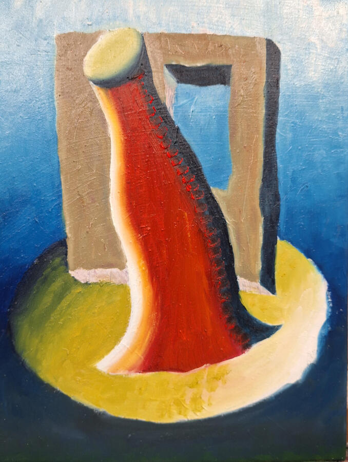 Stoff (Tryptichon 3), 40x30cm, Öl auf Leinwand