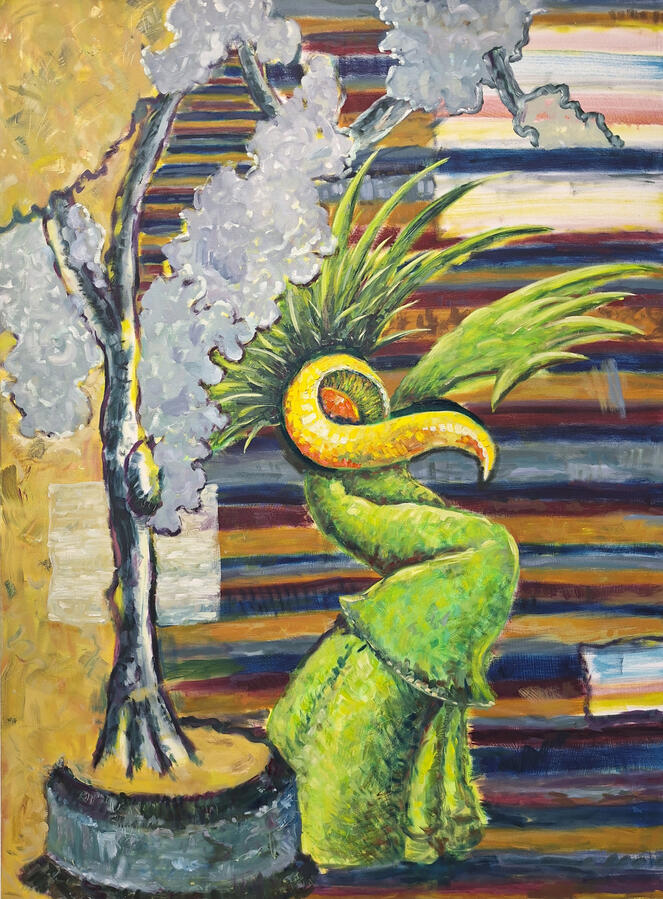 Volti II, 150x120cm, Öl auf Leinwand